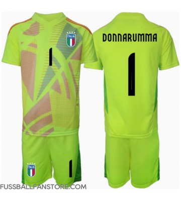 Italien Gianluigi Donnarumma #1 Torwart Replik Heimtrikot Kinder EM 2024 Kurzarm (+ Kurze Hosen)